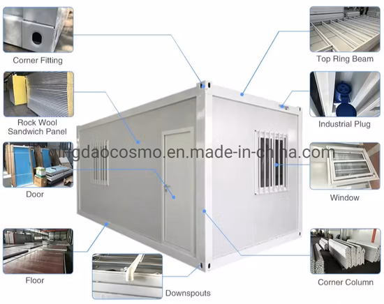 3X 40FT Prefab Modular Prefab Prefabricated Steel Structure Portable Container House.