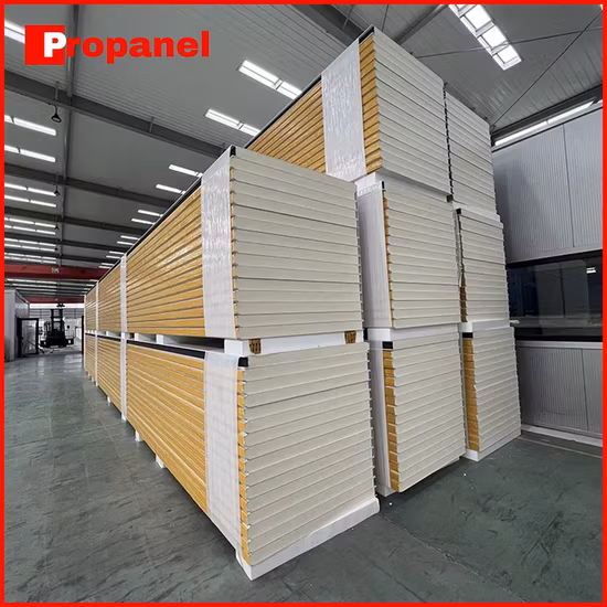FM Approval Insulated PPGI PU PIR PUR EPS Puf Polyurethane Rockwool Cold Storage Clean Room Sandwich Panel for Wall/Roof/Ceiling/Partition Basic Customization