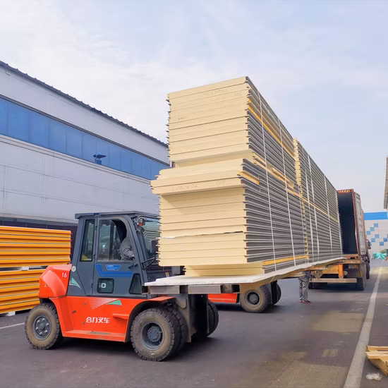 FM Approval Heat Insulated PPGI/Color Coated Steel PU PIR PUR EPS Puf Polyurethane Rockwool Glasswool Ceiling Roof Wall Sandwich Panel for Cold Room/Warehouse